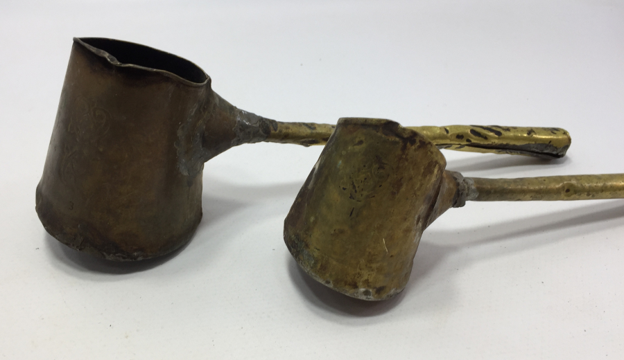 OSMANLI DÖNEMİ KAHVECİ İŞİ 2 ADET CEZVE