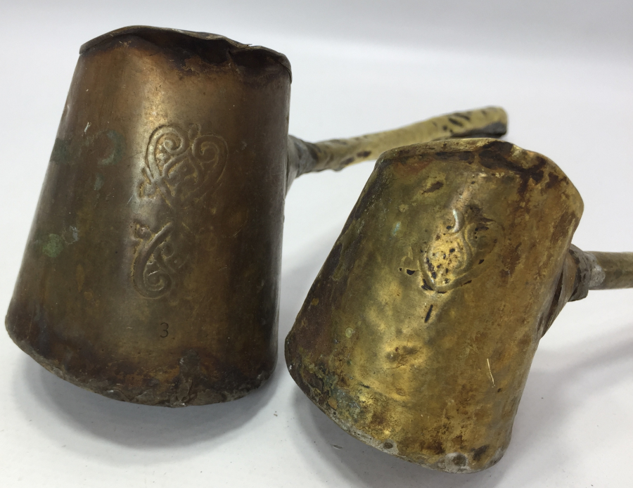 OSMANLI DÖNEMİ KAHVECİ İŞİ 2 ADET CEZVE