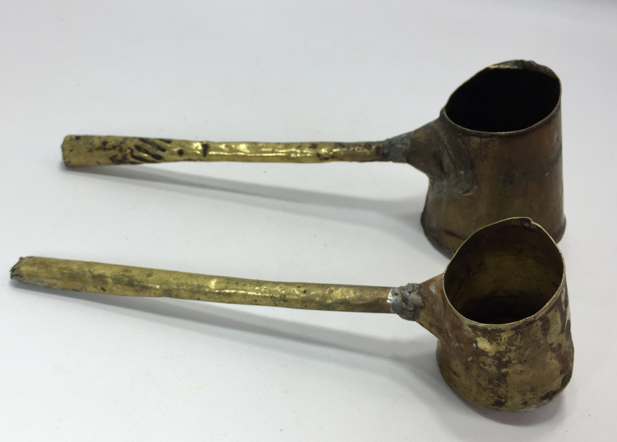 OSMANLI DÖNEMİ KAHVECİ İŞİ 2 ADET CEZVE