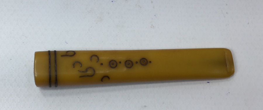 OSMANLI DÖNEMİ ÜZERİ OSMANLICA YAZILI GÜMÜŞ ÇAKMA AFYON İŞİ AĞIZLIK