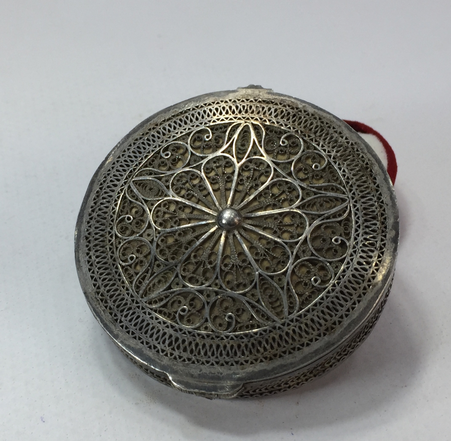 TELKARİ İŞÇİLİKLİ TAŞ AYNALI KAPAKLI ANTİKA EL AYNASI