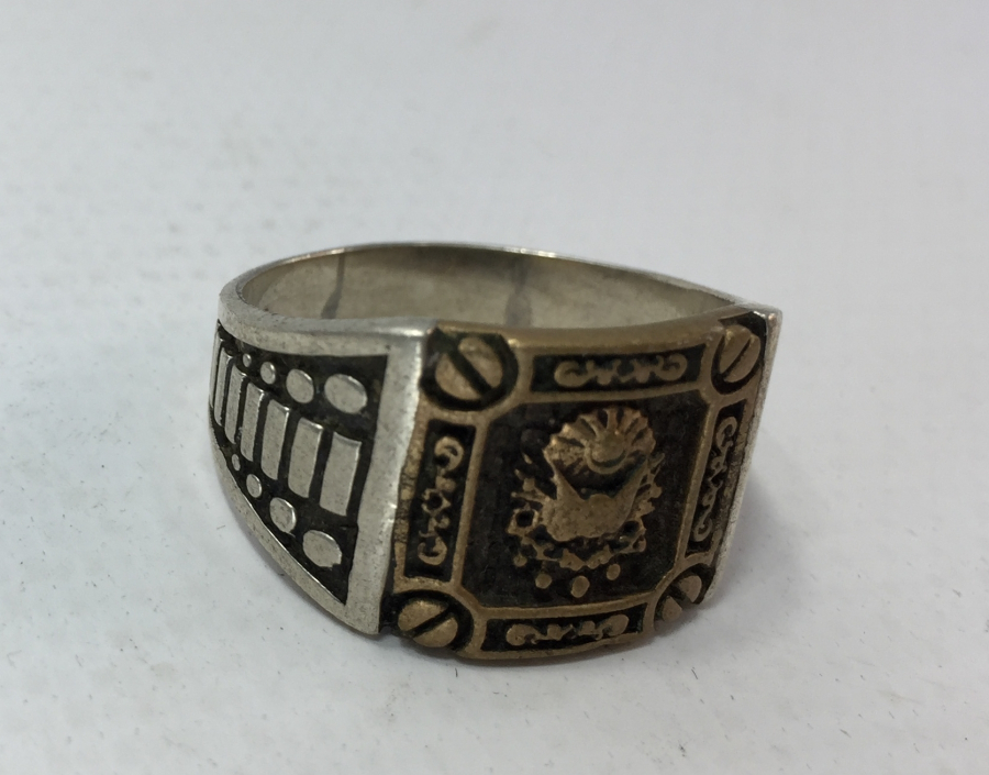 ÜZERİ OSMANLI DEVLET ARMALI GÜMÜŞ YÜZÜK