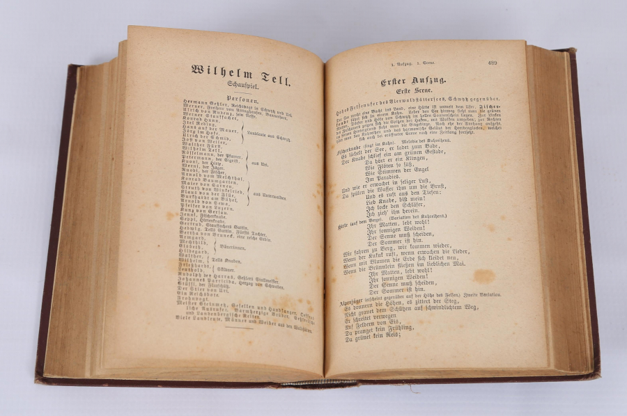 1883 TARİHLİ ALMANCA KİTAP: SCHILLER