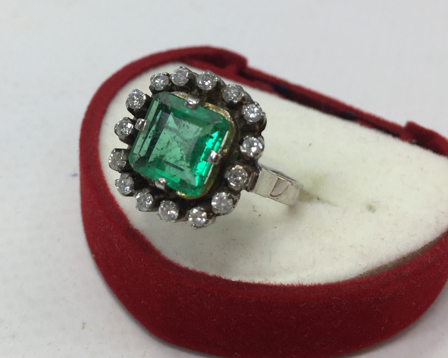 1900 BAŞLARI ART NOUVEAU ELMAS TAŞLI YÜZÜK