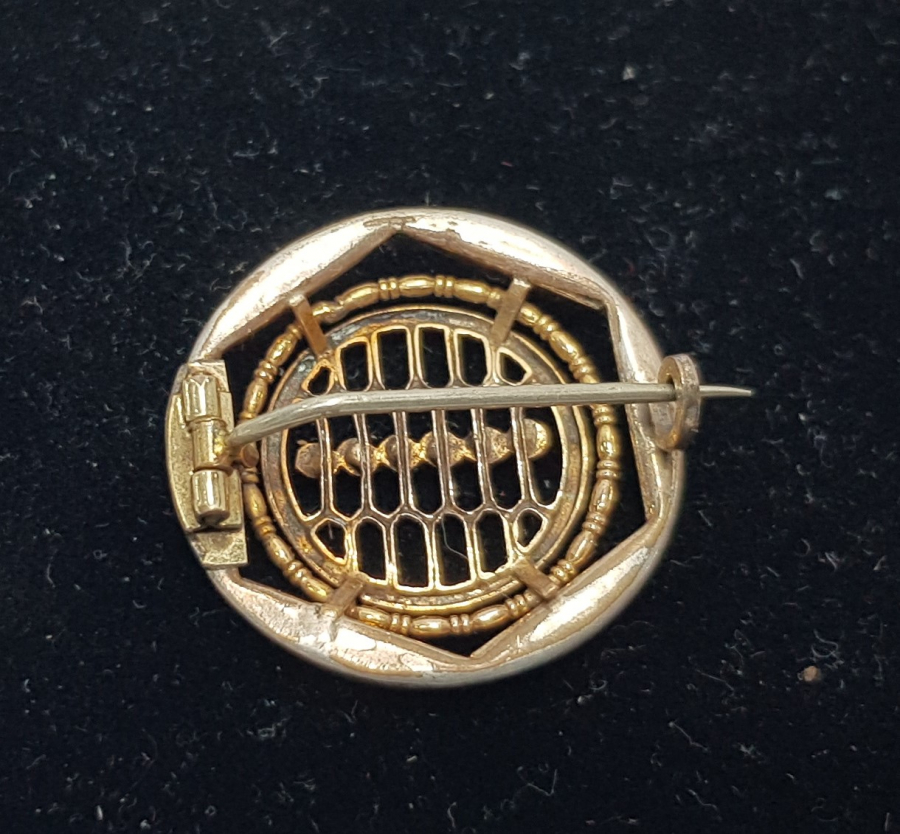 ANTİKA ALTIN KAPLAMA BROŞ 