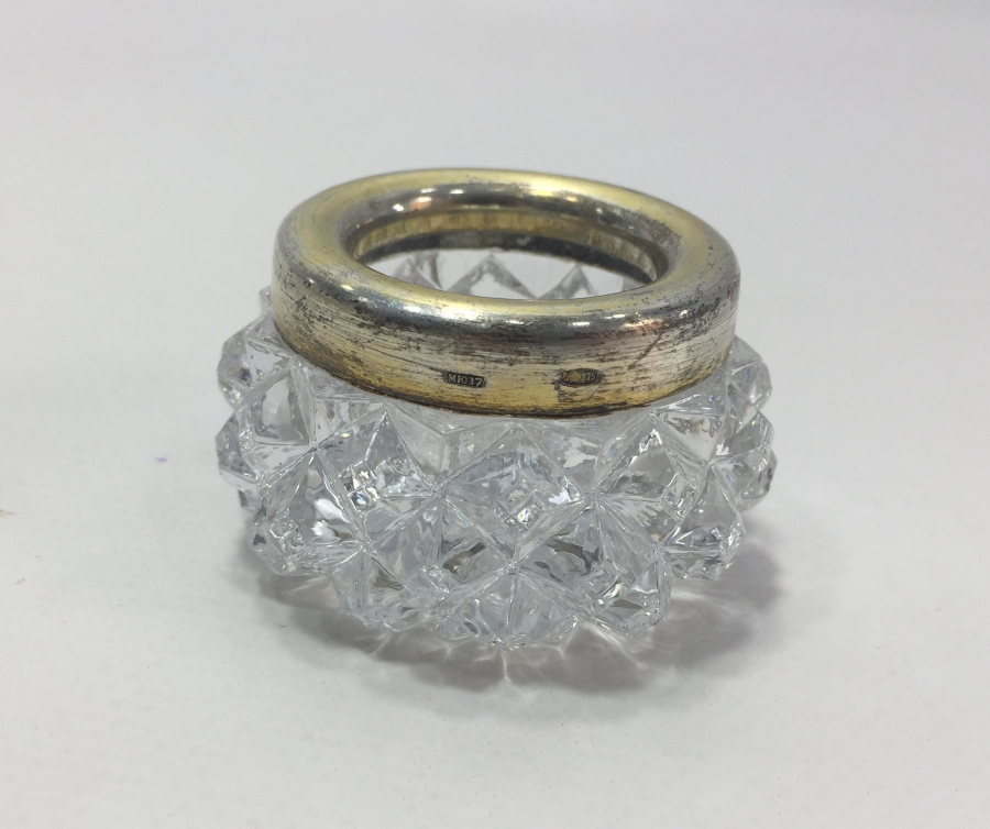 ORAK ÇEKİÇ DAMGALI BOLŞEVİK DÖNEMİ KRİSTAL KESME  GÜMÜŞ GEÇMELİ HAVYARLIK