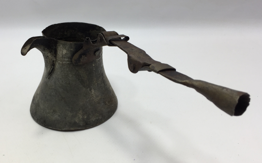 OSMANLI DÖNEMİ KATLANIR SAPLI SEYAHAT İŞİ KAHVE CEZVESİ