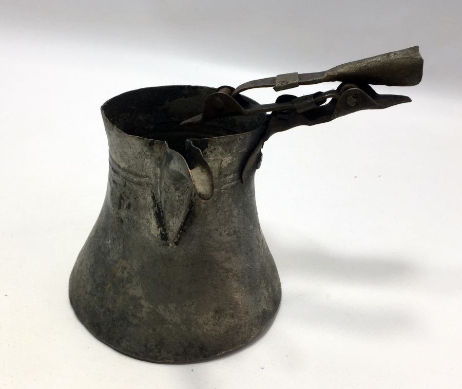 OSMANLI DÖNEMİ KATLANIR SAPLI SEYAHAT İŞİ KAHVE CEZVESİ