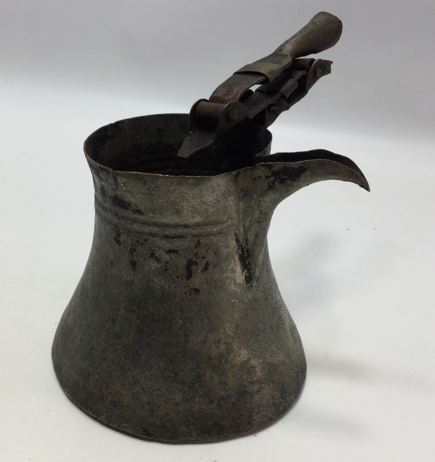 OSMANLI DÖNEMİ KATLANIR SAPLI SEYAHAT İŞİ KAHVE CEZVESİ