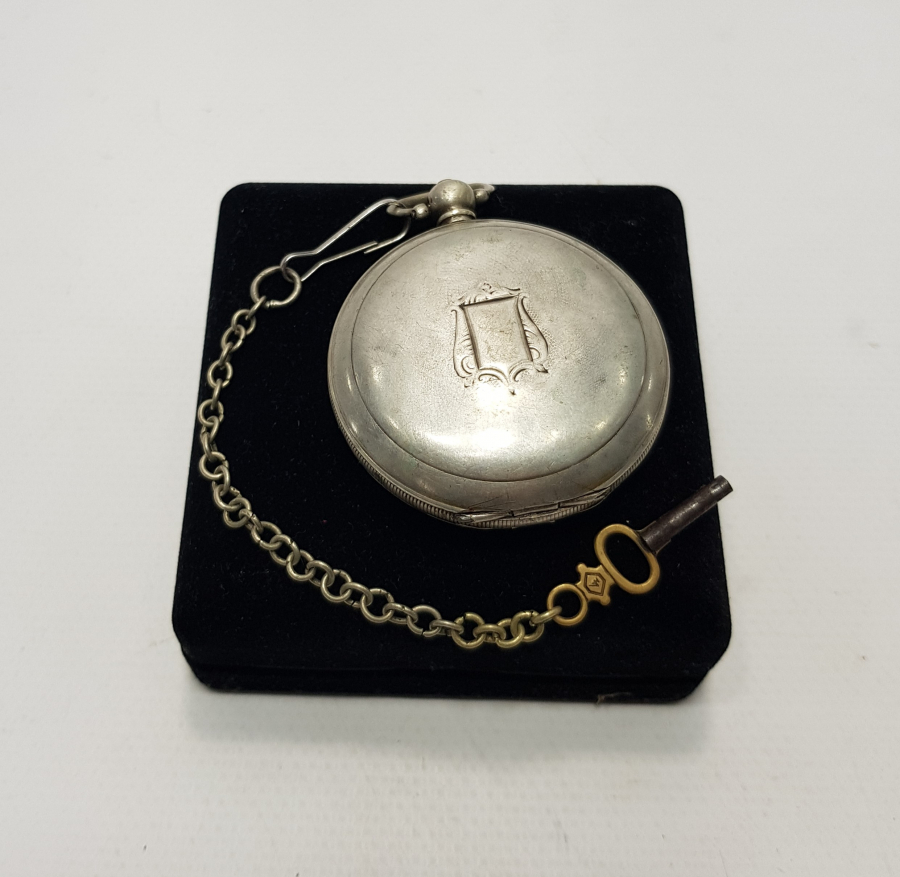 OSMANLI DÖNEMİ SERKISOF BILLODES GÜMÜŞ KASA CEP SAATİ 