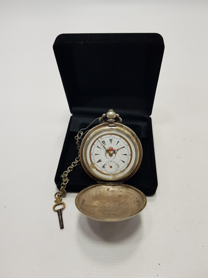 OSMANLI DÖNEMİ SERKISOF BILLODES GÜMÜŞ KASA CEP SAATİ 