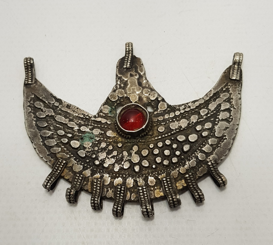 OSMANLI DÖNEMİ TILSIMLI GÜMÜŞ KOLYE UCU 