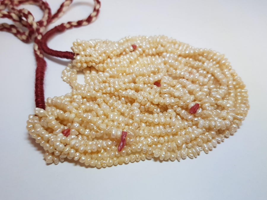 OSMANLI DÖNEMİ MERCANLI KUM İNCİ GERDANLIK 