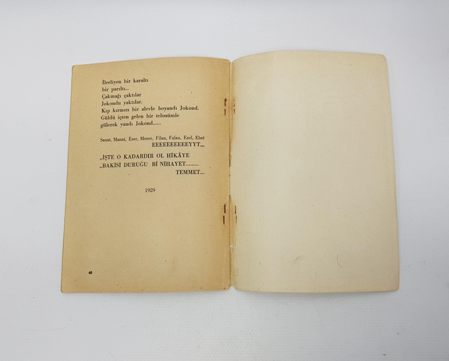 NAZIM HİKMET - JOKOND İLE Sİ-YA-U BİRİNCİ BASKI KİTAP