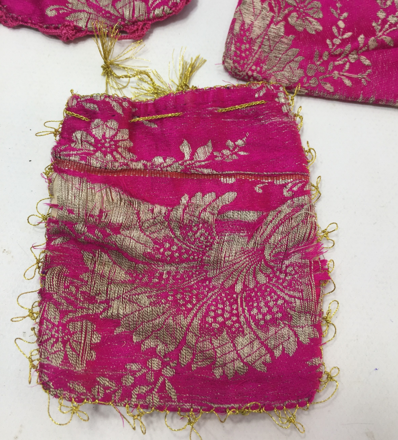 OSMANLI DÖNEMİ 3 ADET ELMASİYE GELİN KESESİ