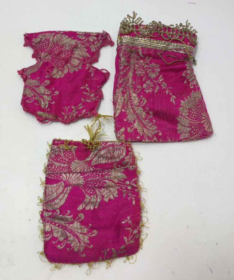 OSMANLI DÖNEMİ 3 ADET ELMASİYE GELİN KESESİ