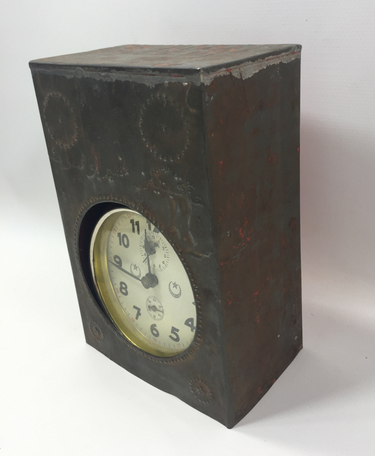 OSMANLI DÖNEMİ ÜZERİ OSMANLICA YAZILI AY YILDIZLI SAAT KABI