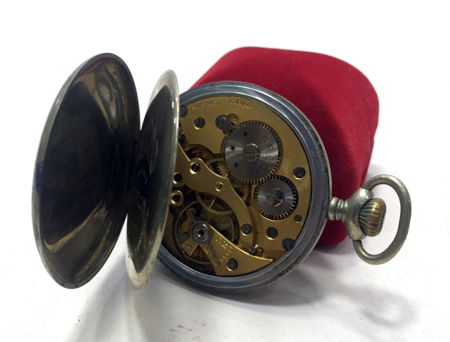 ANTİKA TEPEDEN KURMALI ARLON MARKA CEP SAATİ