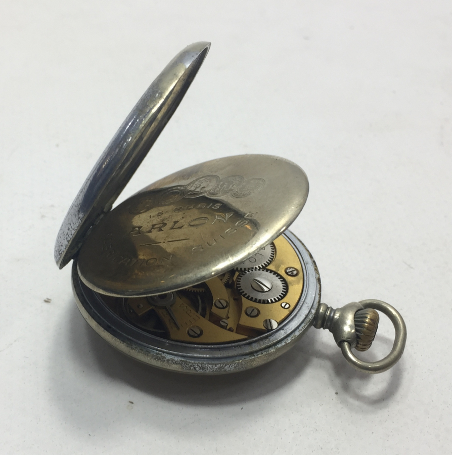 ANTİKA TEPEDEN KURMALI ARLON MARKA CEP SAATİ