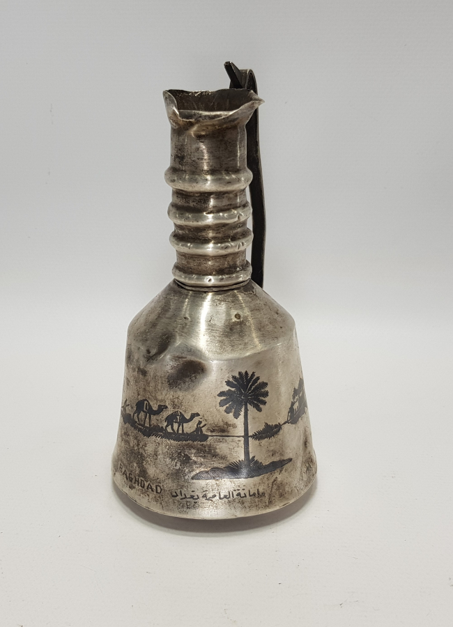 OSMANLI DÖNEMİ AHİRET EMANETİ BAĞDAT YAZILI GÜMÜŞ KARAF