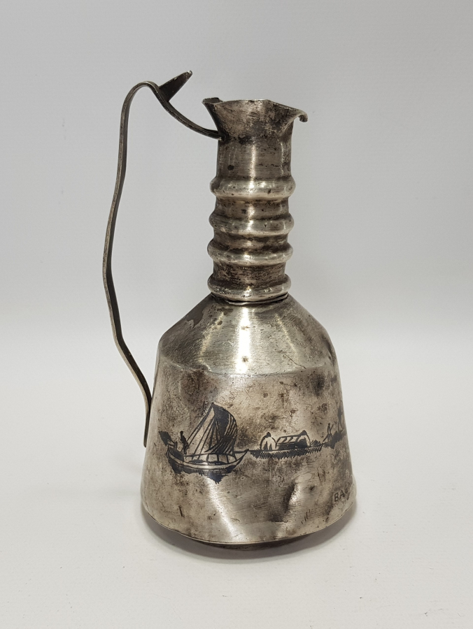 OSMANLI DÖNEMİ AHİRET EMANETİ BAĞDAT YAZILI GÜMÜŞ KARAF