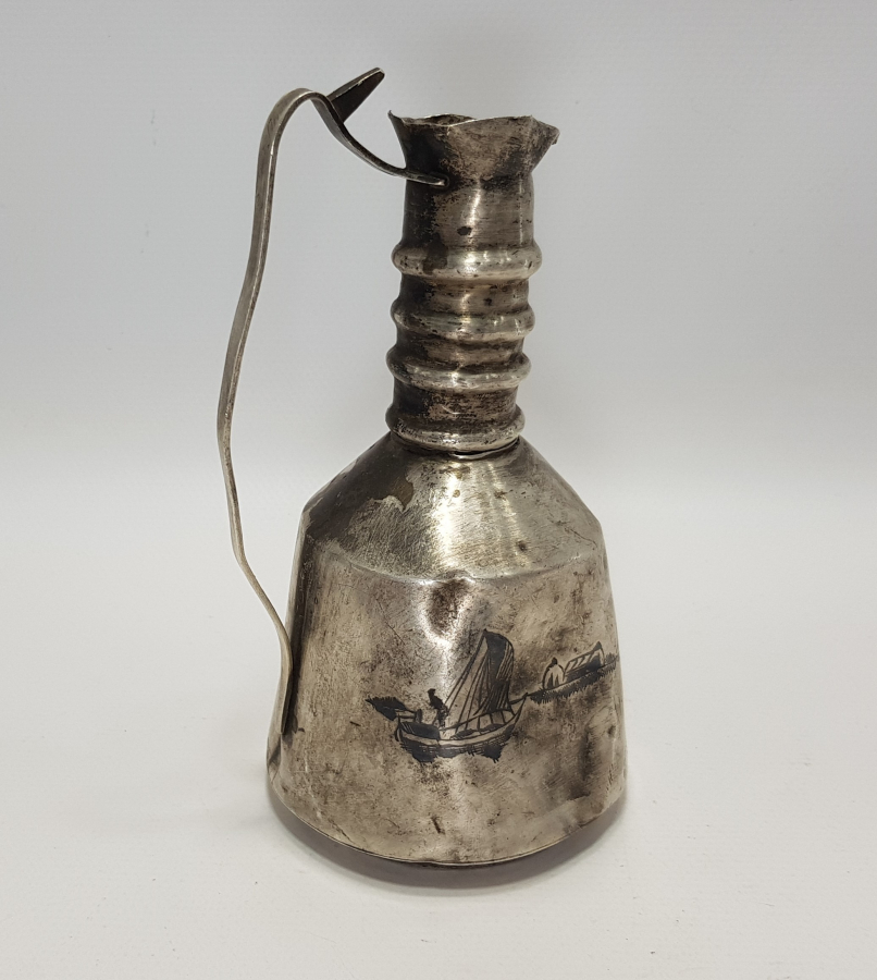 OSMANLI DÖNEMİ AHİRET EMANETİ BAĞDAT YAZILI GÜMÜŞ KARAF