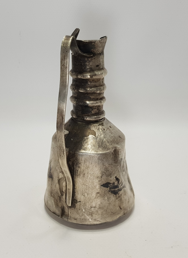 OSMANLI DÖNEMİ AHİRET EMANETİ BAĞDAT YAZILI GÜMÜŞ KARAF