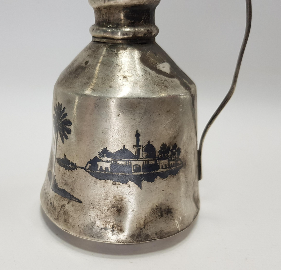 OSMANLI DÖNEMİ AHİRET EMANETİ BAĞDAT YAZILI GÜMÜŞ KARAF