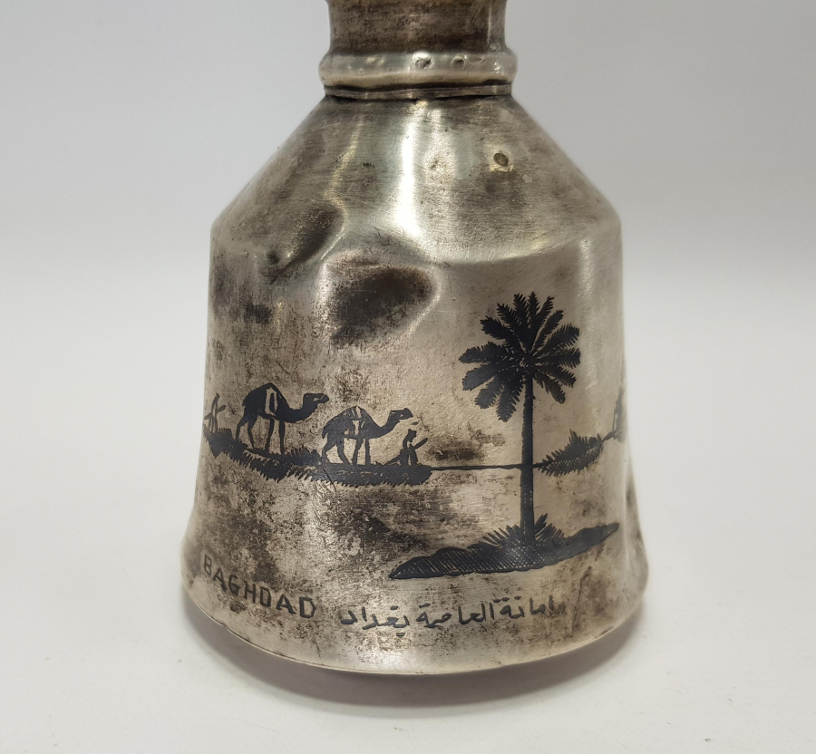 OSMANLI DÖNEMİ AHİRET EMANETİ BAĞDAT YAZILI GÜMÜŞ KARAF