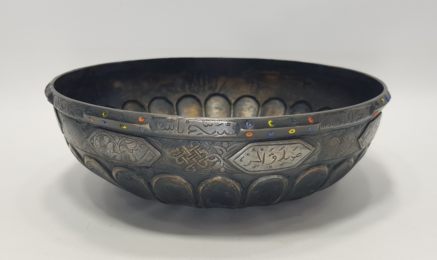 OSMANLI DÖNEMİ HER YERİ YAZILI ÇOK NADİR KIRKLAMA TASI 