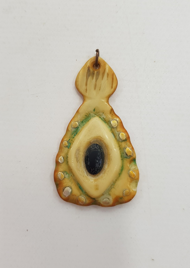 OSMANLI DÖNEMİ KEMİKTEN MAMÜL BEKTAŞİ İŞİ KOLYE UCU 