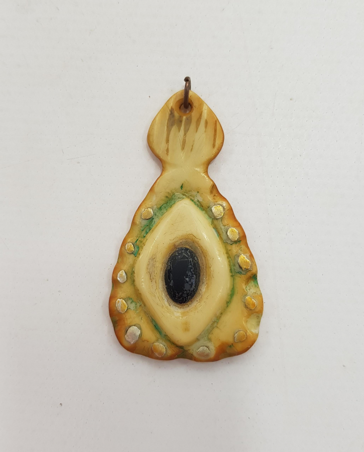 OSMANLI DÖNEMİ KEMİKTEN MAMÜL BEKTAŞİ İŞİ KOLYE UCU 