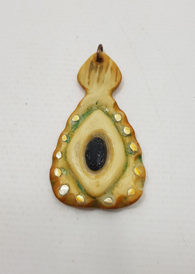 OSMANLI DÖNEMİ KEMİKTEN MAMÜL BEKTAŞİ İŞİ KOLYE UCU 