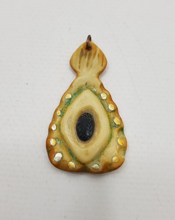 OSMANLI DÖNEMİ KEMİKTEN MAMÜL BEKTAŞİ İŞİ KOLYE UCU 