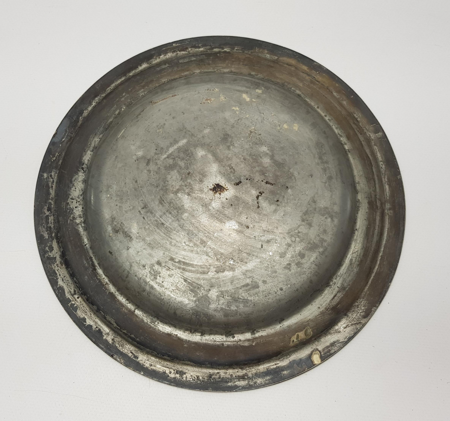 OSMANLICA ANKARA PALAS YAZILI GÜMÜŞ KAPLAMA TABAK 