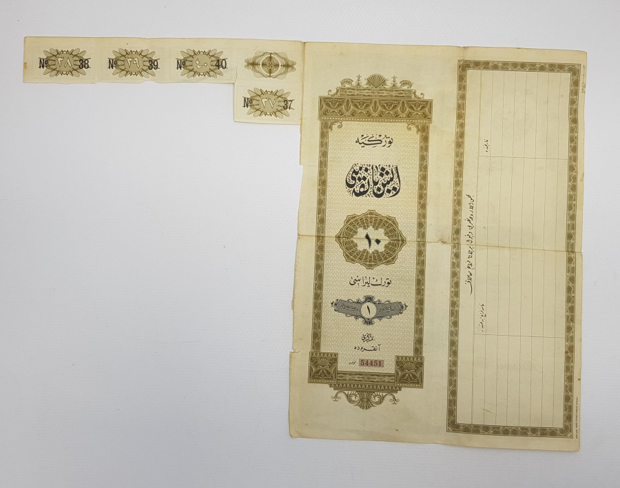 Ataturk Resimli Osmanlica Is Bankasi Hisse Senedi Bayrak Muzayede