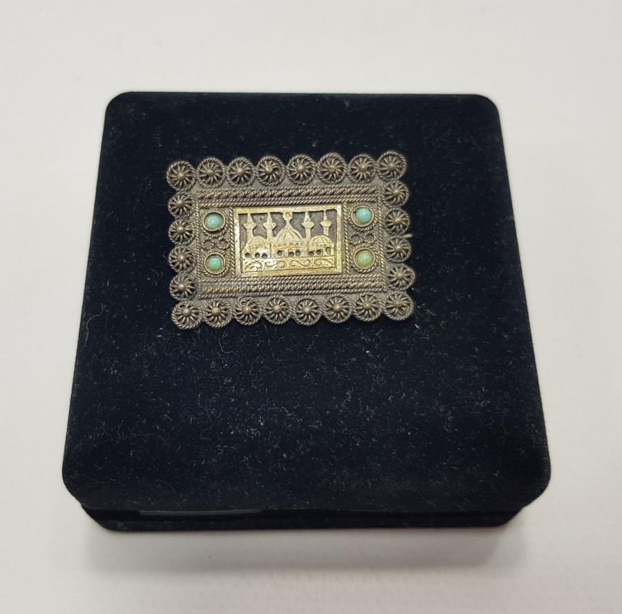 CAMİ MOTİFLİ TELKARİ BROŞ 