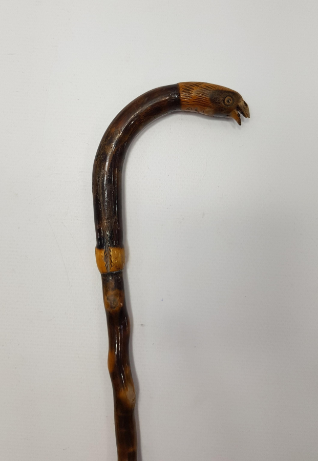 KARTAL FİGÜRLÜ YILAN AĞACI BASTON 