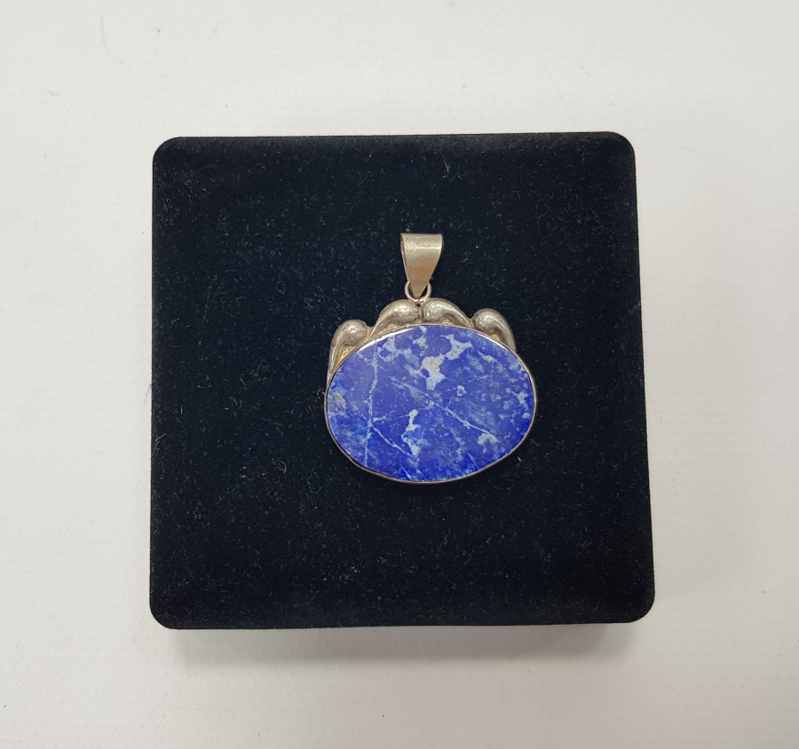 LAPİS TAŞLI GÜMÜŞ KOLYE UCU 