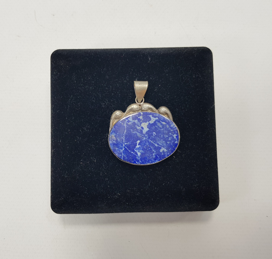 LAPİS TAŞLI GÜMÜŞ KOLYE UCU 