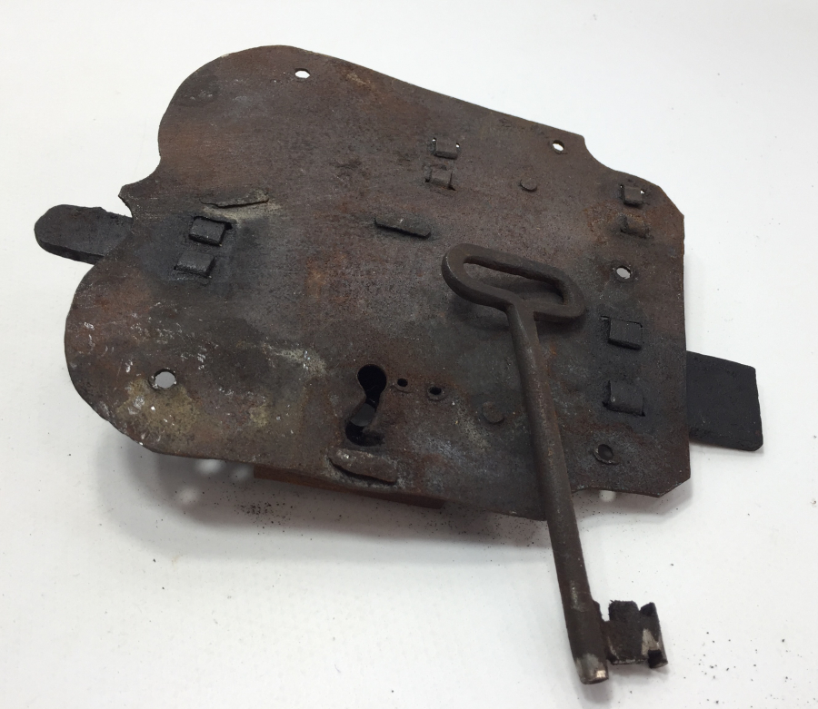 ORJİNAL ANAHTARI İLE OSMANLICA YAZILI KAPI KİLİDİ