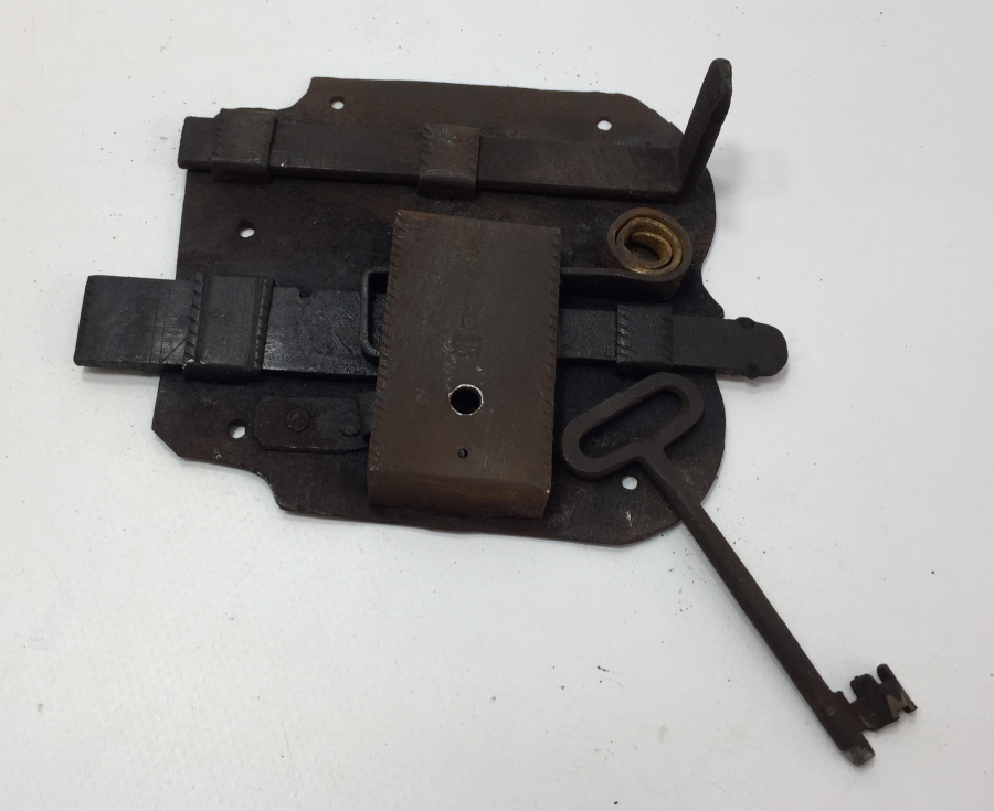 ORJİNAL ANAHTARI İLE OSMANLICA YAZILI KAPI KİLİDİ