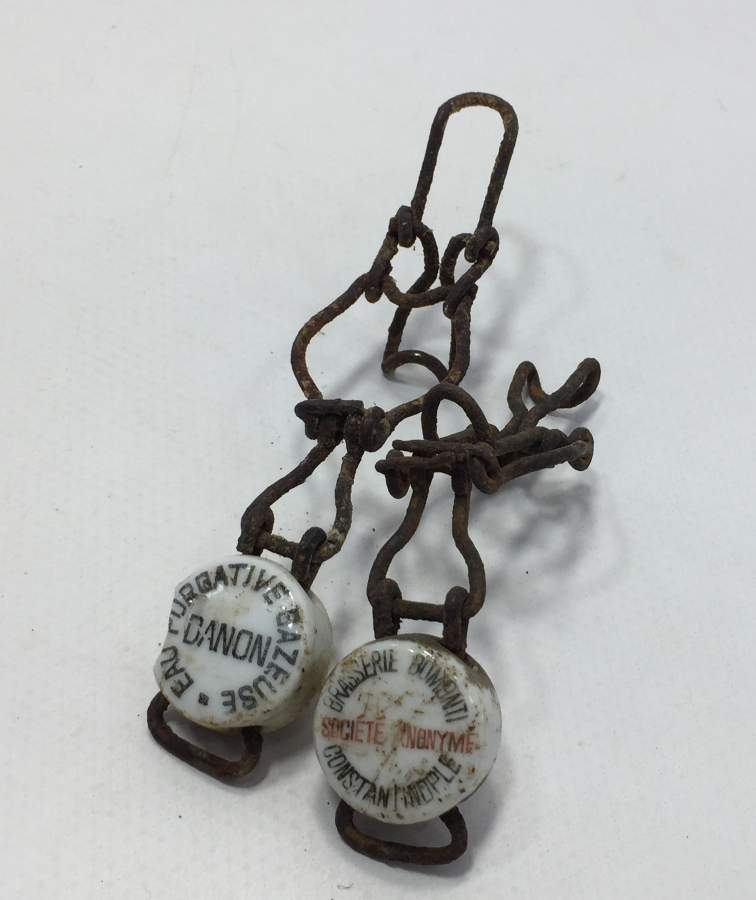 OSMANLI DÖNEMİ 2 ADET PORSELEN ŞİŞE KAPAĞI