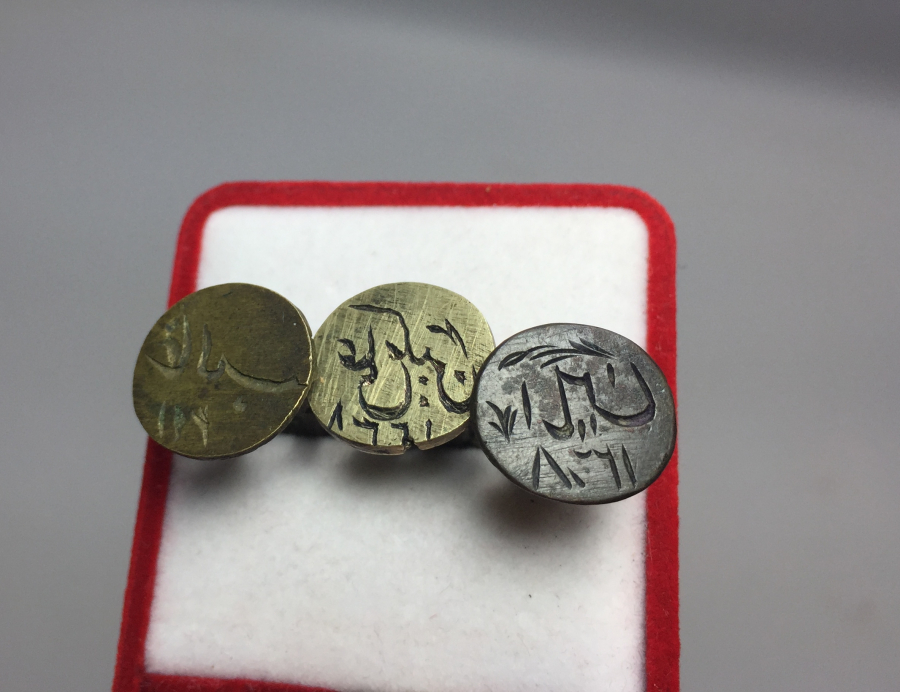 OSMANLI DÖNEMİ 3 ADET EL KAZIMA ŞAHIS MÜHRÜ LOTU