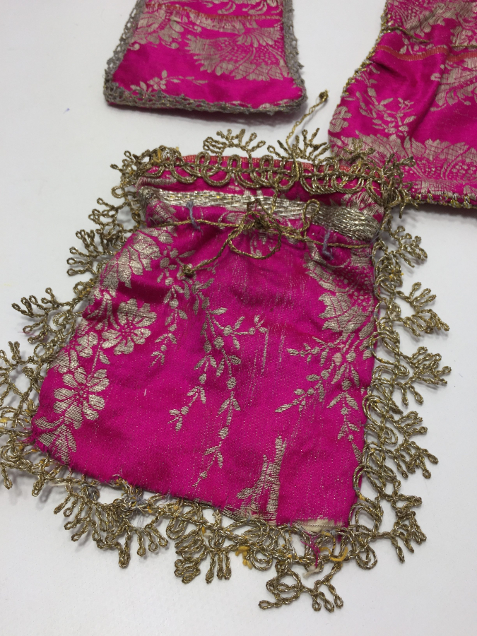 OSMANLI DÖNEMİ 3 ADET ELMASİYE GELİN KESESİ