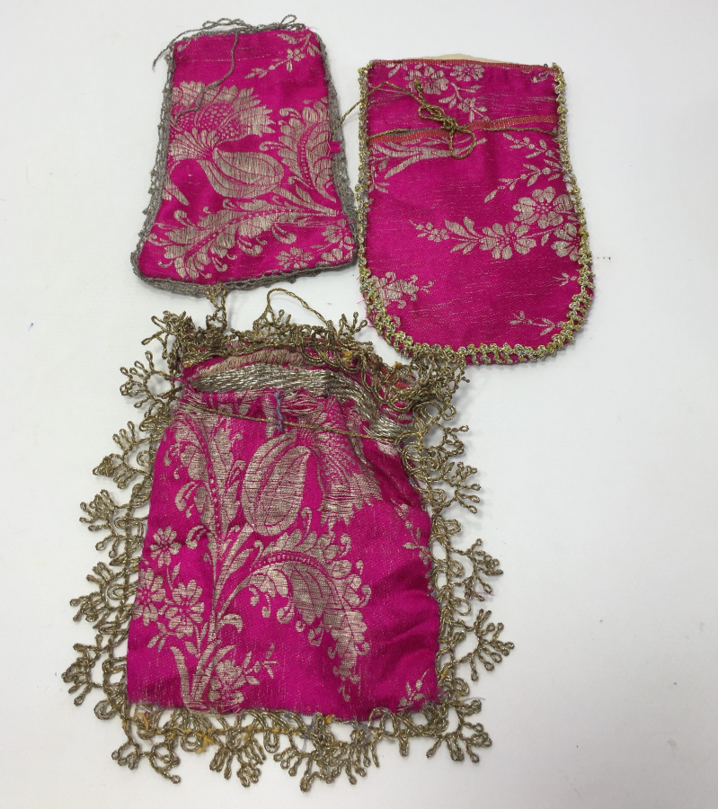 OSMANLI DÖNEMİ 3 ADET ELMASİYE GELİN KESESİ