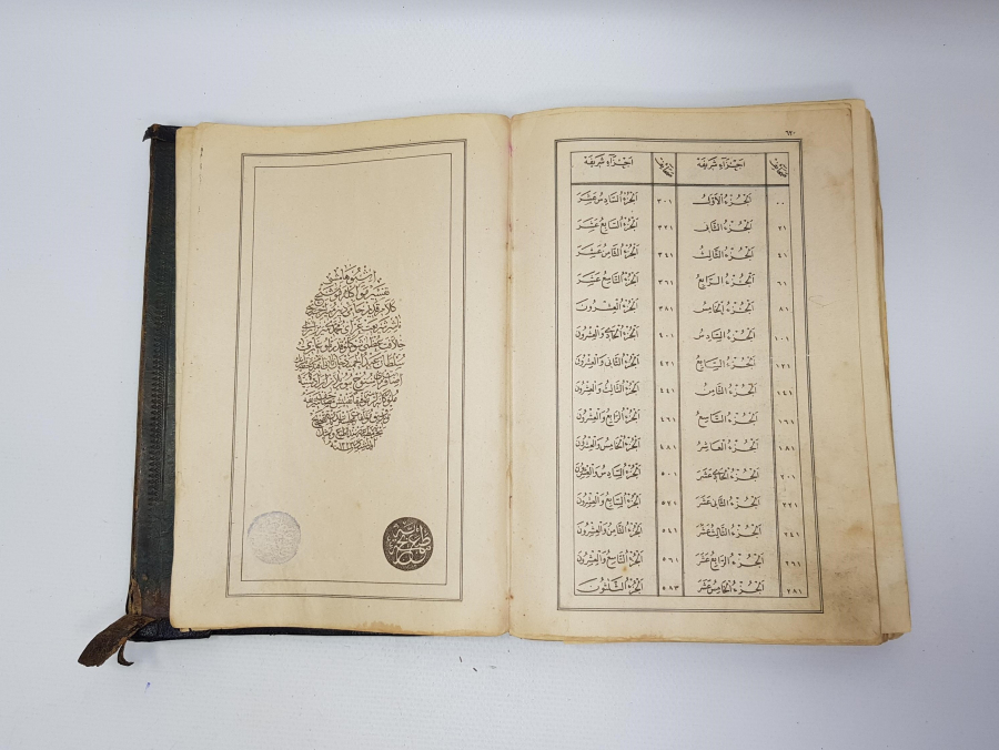 OSMANLI DÖNEMİ DERİ KABINDA KUR'AN-I KERİM 