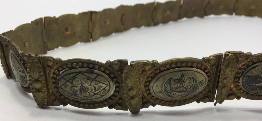 OSMANLI DÖNEMİ VAN İŞİ SAVATLI VE OSMANLICA DAMGALI GELİN KEMERİ