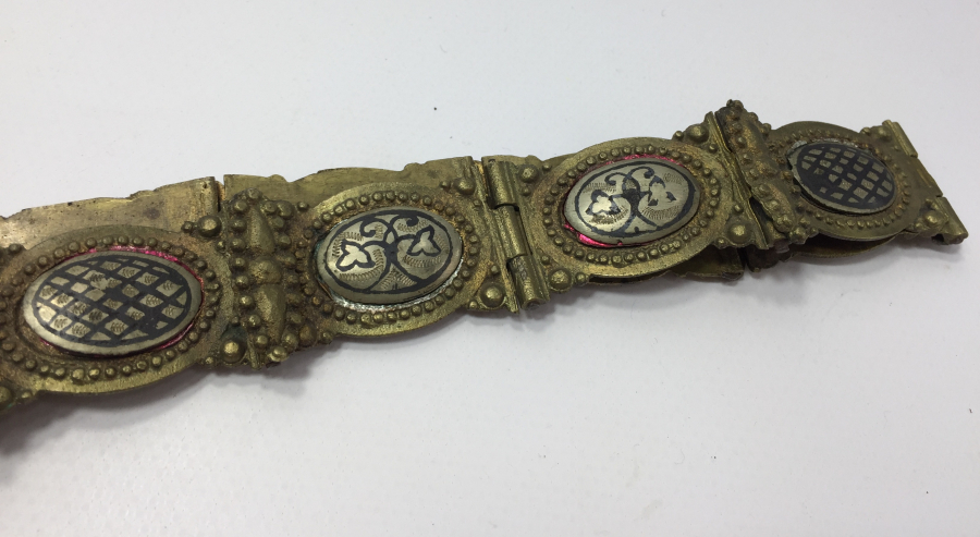 OSMANLI DÖNEMİ VAN İŞİ SAVATLI VE OSMANLICA DAMGALI GELİN KEMERİ