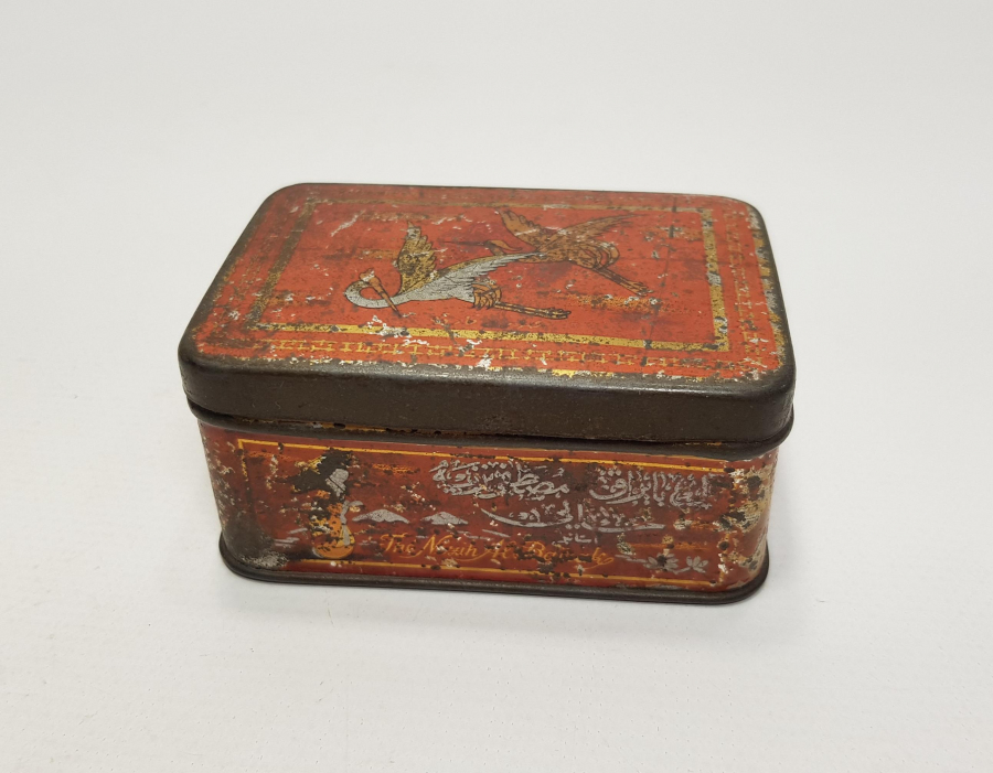 OSMANLICA YAZILI TENEKE KUTU 